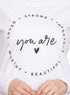 White Printed Long - Sleeve Design 6 - Khotwh